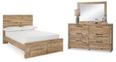 J&M Furniture - Ashley Furniture - Hyanna Full Panel Storage Bed, Dresser and Mirror - Full Panel Storage Bed, Dresser and Mirror - B1050B39